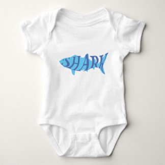 Body Para Bebê Aesthetic Playful Nautical Shark Splash Typography