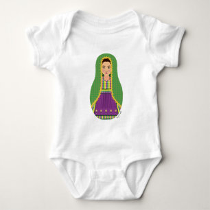 Body Para Bebê Afghan Matryoshka Baby Bodydress