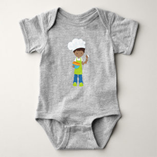Body Para Bebê African American Boy, Baking, Baker, Bakery, Apron