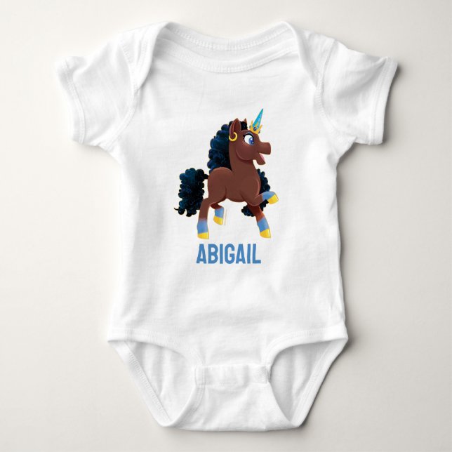 Body Para Bebê Afro Unicorn | Magical Prancing (Frente)