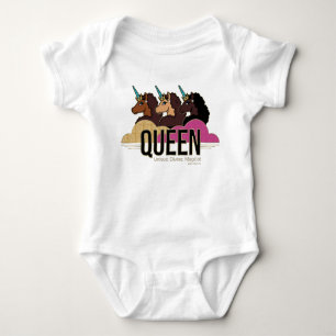 Body Para Bebê Afro Unicorn Queen Trio Design
