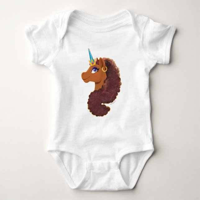 Body Para Bebê Afro Unicorn | Único (Frente)