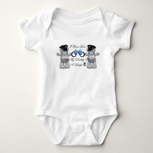 Body Para Bebê Agente da polícia do urso do bebê (Frente)