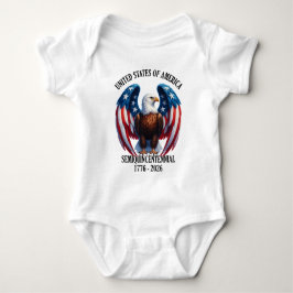 Body Para Bebê Águia Americana com Sinalizador Wings 1776-2026