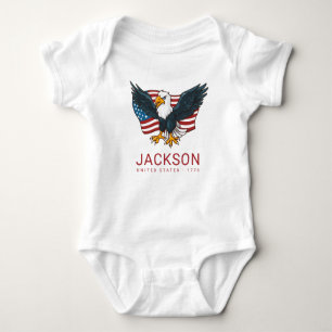 Body Para Bebê Águia Patriótica EUA Bandeira Americana Crianças 4