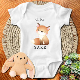 Body Para Bebê Ah, Para Fox Sake Bonito Bebê Engraçado