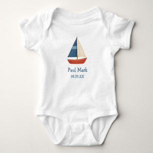 Body Para Bebê Ahoy, é um traje de bebê náutico