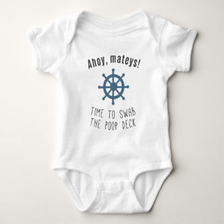 Body Para Bebê Ahoy Mateys! Hora de limpar a plataforma de