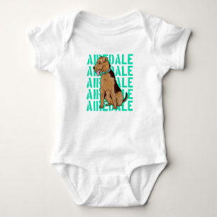 Body Para Bebê Airedale terrier sentado