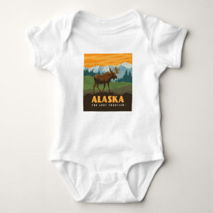 Body Para Bebê Alasca Moose Fronteira