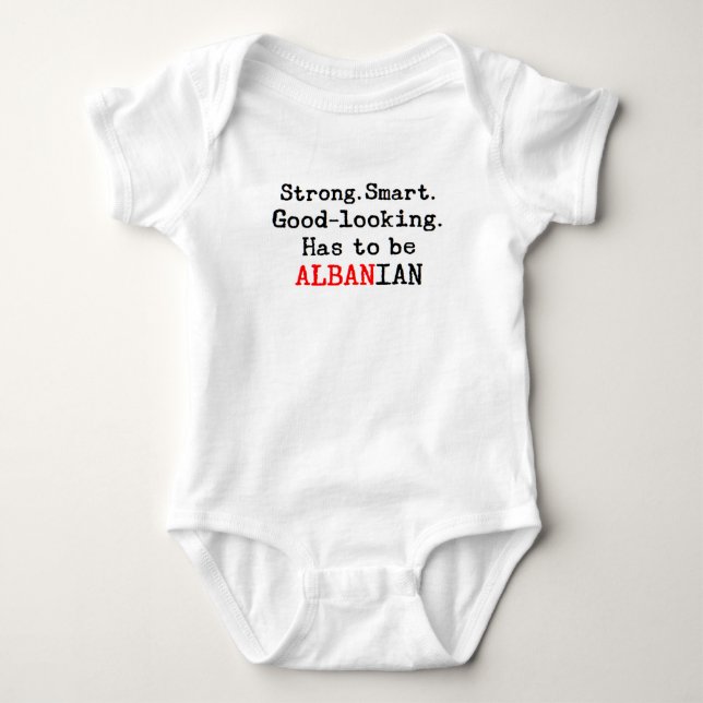 Body Para Bebê albanês forte (Frente)
