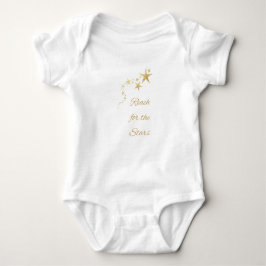Body Para Bebê Alcance As Estrelas, Design Dourado, Nursersinho D