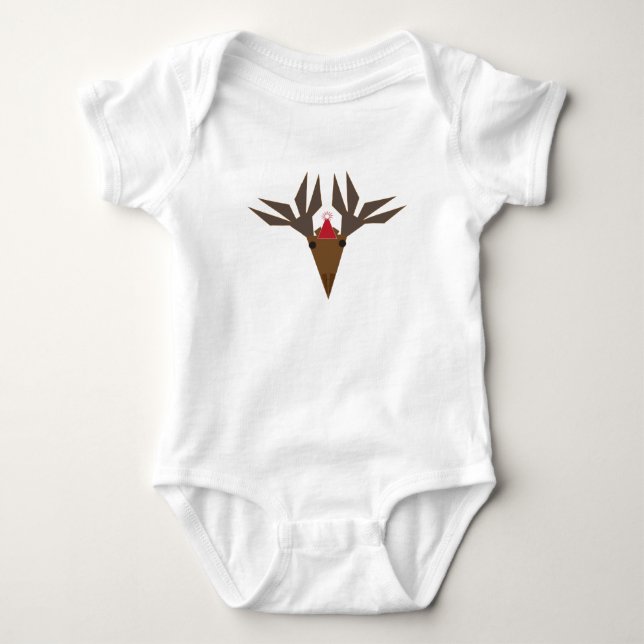 Body Para Bebê alce de feriado (Frente)