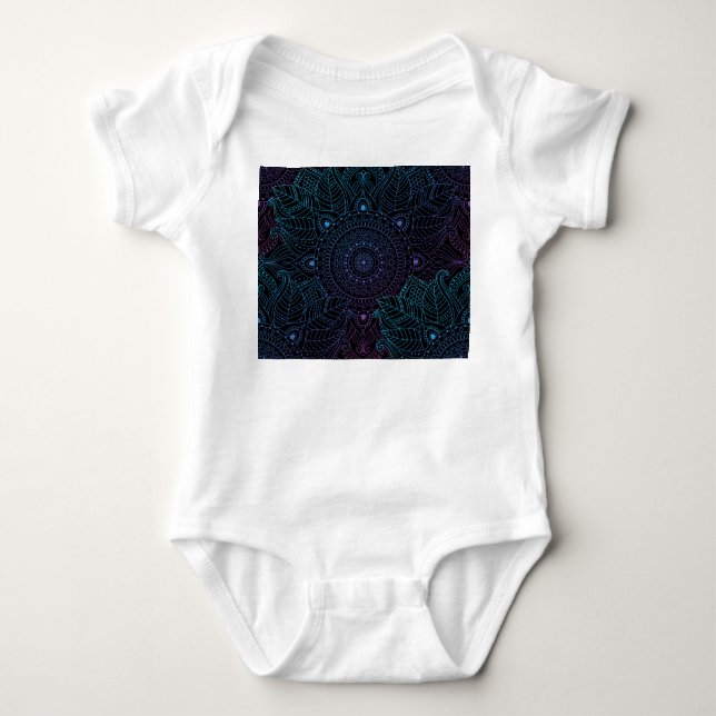 Body Para Bebê Alegria Árabe: Magia Mandala Oriental (Frente)