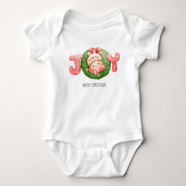 Body Para Bebê Alegria de Natal (Frente)