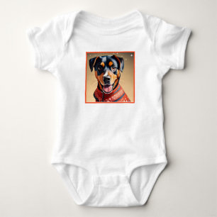 Body Para Bebê Alegria Festiva: Mistura de Rottweiler Aconchegant