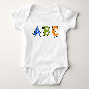 Body Para Bebê Alfabeto ABC de Monstrinho