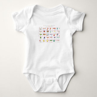 Body Para Bebê Alfabeto Hieroglífico