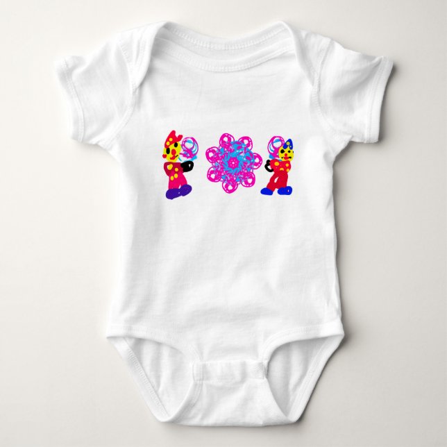 Body Para Bebê Algodão doce e palhaços  (Frente)