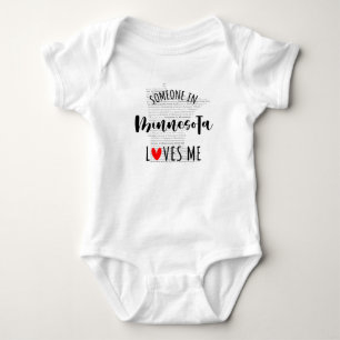 Body Para Bebê Alguém Em Minnesota Me Ama A Mapear Bebê De Roupa