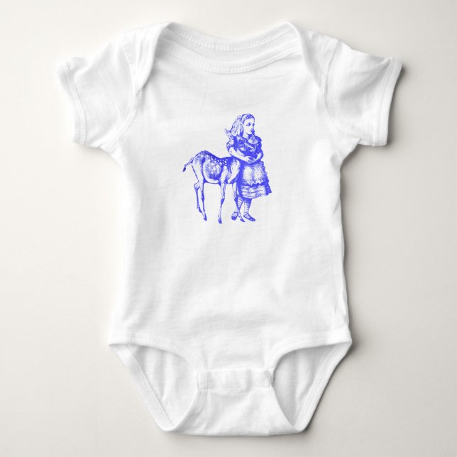 Body Para Bebê Alice e Azul Fawn (Frente)
