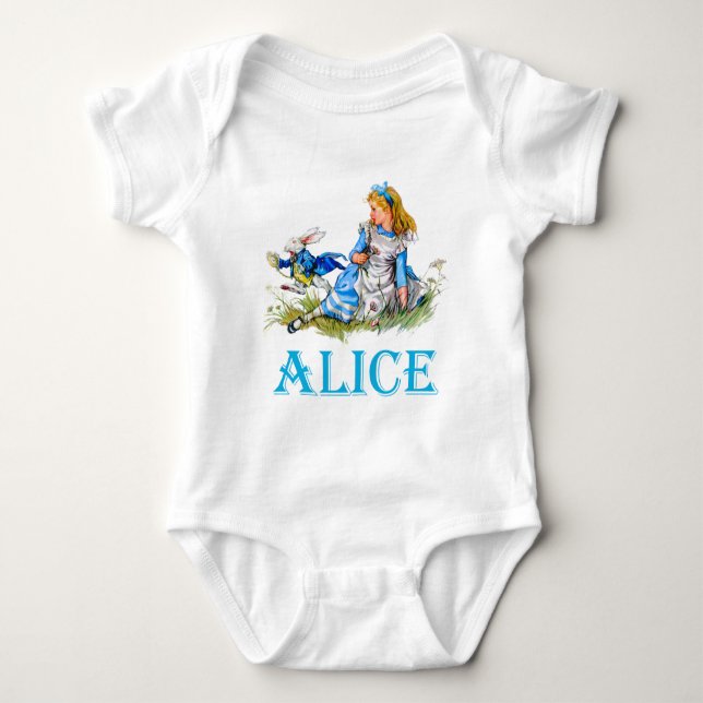 BODY PARA BEBÊ ALICE IN WONDERLAND (Frente)