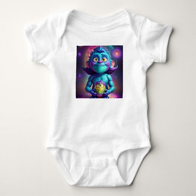 Body Para Bebê Alienígena Espacial & Amigo (Frente)
