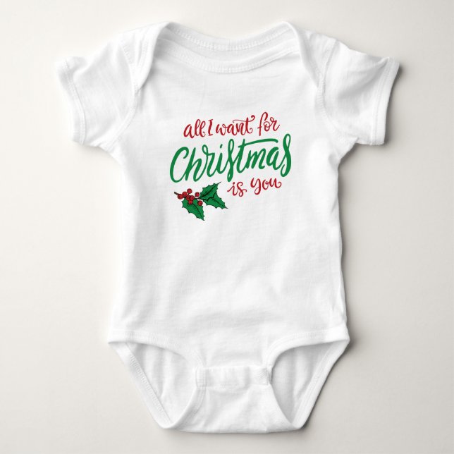 Body Para Bebê All I want for Christmas (Frente)