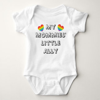 Body Para Bebê Ally Rainbow Corações de Mães Duas Mães Orgulho Bo