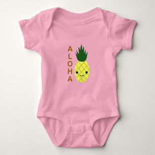 Body Para Bebê Aloha abacaxi bonito de Kawaii