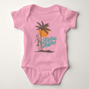 Body Para Bebê Aloha Beaches Hula Girl Hawaii Retro