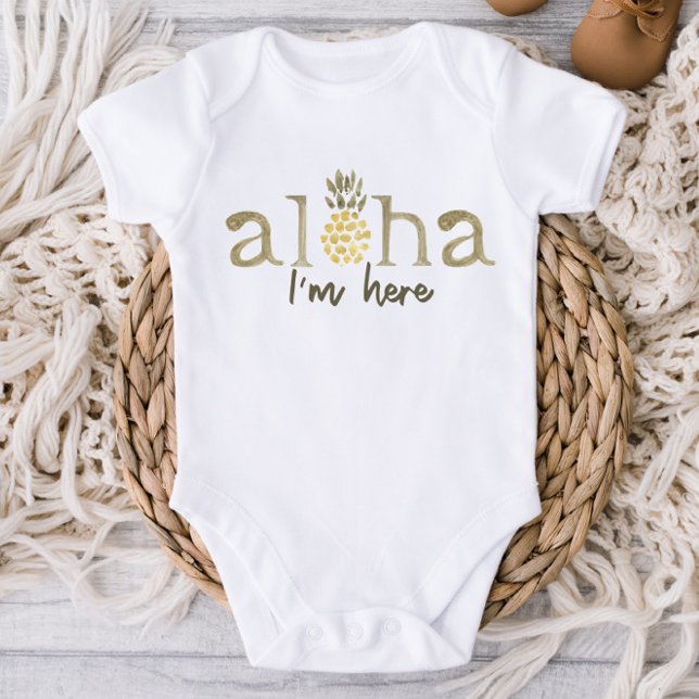 Body Para Bebê Aloha Pineapple Novo Bebê Roupa (Criador carregado)