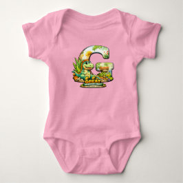 Body Para Bebê 🦕💖 Alphabet Dino “G” Baby Jersey Bodysuit 👶✨