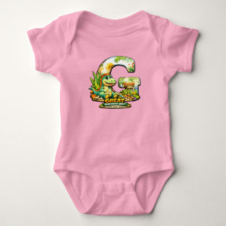 Body Para Bebê 🦕💖 Alphabet Dino “G” Baby Jersey Bodysuit 👶✨