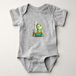 Body Para Bebê 🦕✨ Alphabet Dino “I” Baby Jersey Bodysuit 👶💚