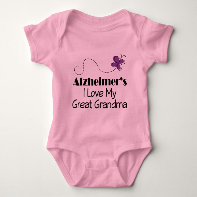 Body Para Bebê Alzheimers eu amo minha grande avó (Frente)
