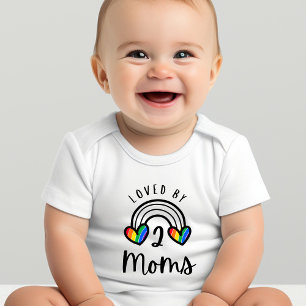 Body Para Bebê Amado por Dois Bebês do Orgulho Mães