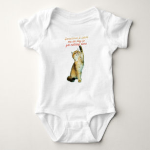 Body Para Bebê Amante de Gato Preguiçoso Engraçado Gato Fofo