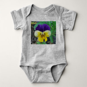 Body Para Bebê Amarela e Roxa Viola