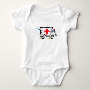 Body Para Bebê Ambulância dos desenhos animados