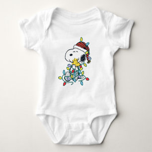 Body Para Bebê Amendoins Amor e Luzes de Natal