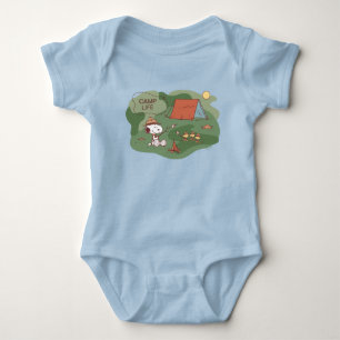 Body Para Bebê Amendoins   Campos Snoopy & Woodstock Happy