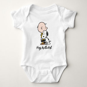 Body Para Bebê Amendoins Charlie Brown & Snoopy Hug