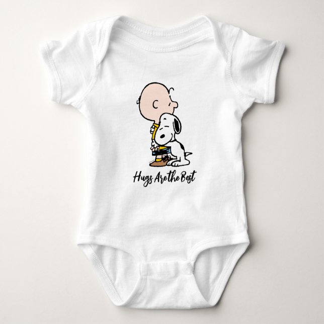 Body Para Bebê Amendoins | Charlie Brown & Snoopy Hug (Frente)