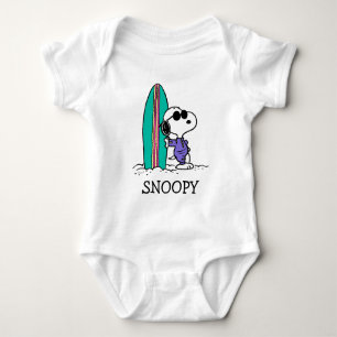 Body Para Bebê Amendoins Coluna Alta do Oceano de Snoopy