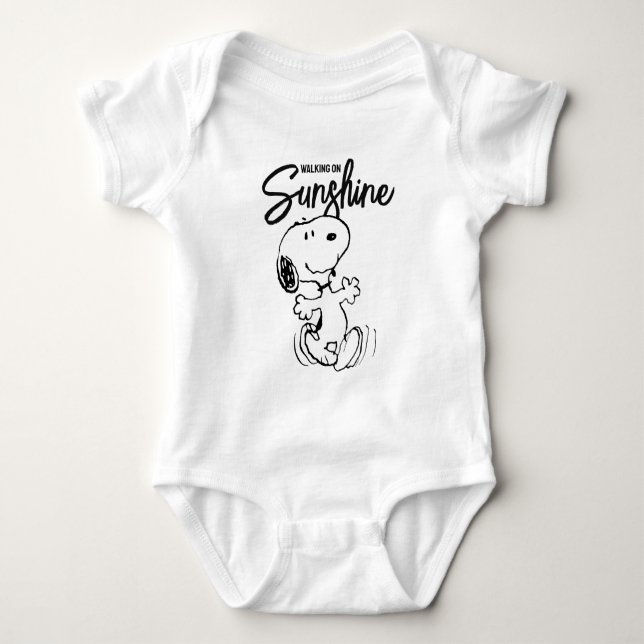 Body Para Bebê Amendoins | Dança Snoopy (Frente)