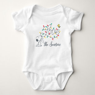 Body Para Bebê Amendoins   Desdecoração de Férias de Snoopy & Woo
