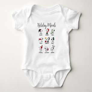Body Para Bebê Amendoins   Florestas de Natal de Snoopy