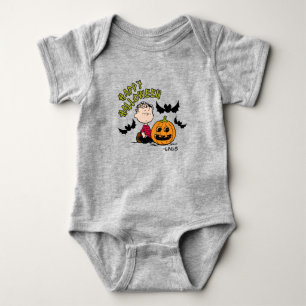 Body Para Bebê Amendoins   Happy Halloween Linus