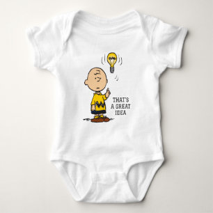 Body Para Bebê Amendoins   Ideia da lâmpada de Charlie Brown